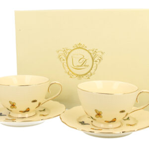 Cups Ecru Butterflies 2/1 porcelain