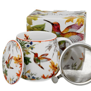 Cup with strainer Linnea porcelain