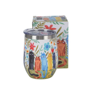 Mug Thermo metal Cat World Garden Felines 350ml