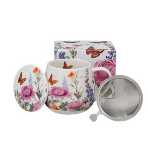 Cup with strainer Summer porcelain