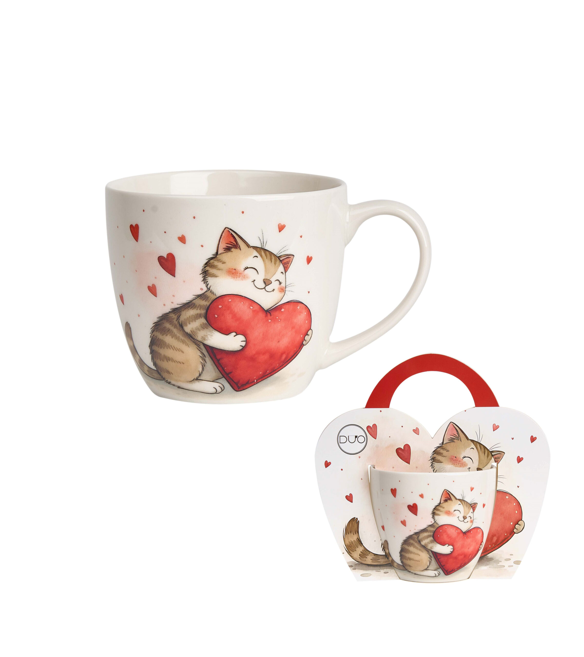 Cup porcelain Cat whit toy 460ml Cup porcelain Cat whit toy 460ml