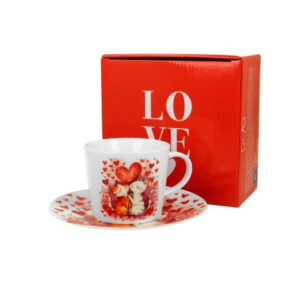 Loving Cats porcelain cup and saucer 240ml