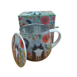 Mug with strainer Cats World 0.43l porcelain