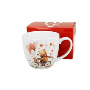 Mug porcelain Bear on bike 460ml