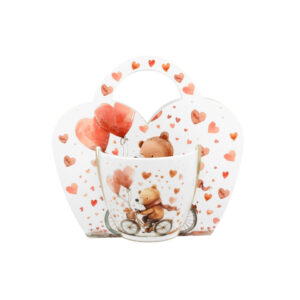 Mug porcelain BEAR ON BIKE 0.46L CARRIER