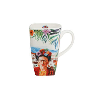 Mug SQUARE MEXICAN ART – 650 ml Porcelain RED